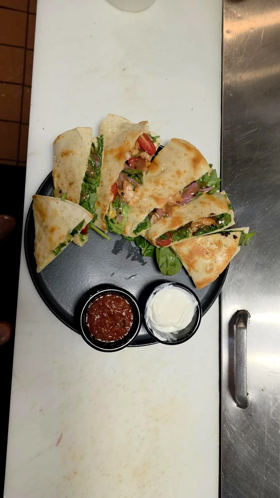 Quesadilla con guacamole
